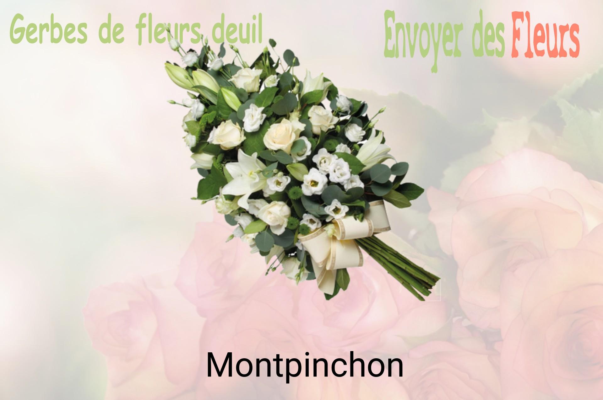 Gerbe de fleurs de deuil livrée à Montpinchon